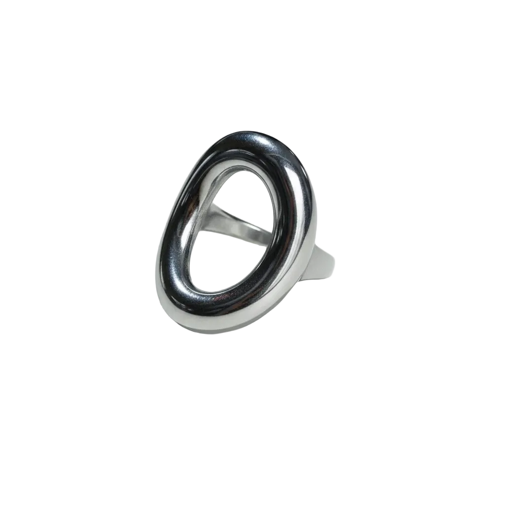 Anillo Plateado Óvalo