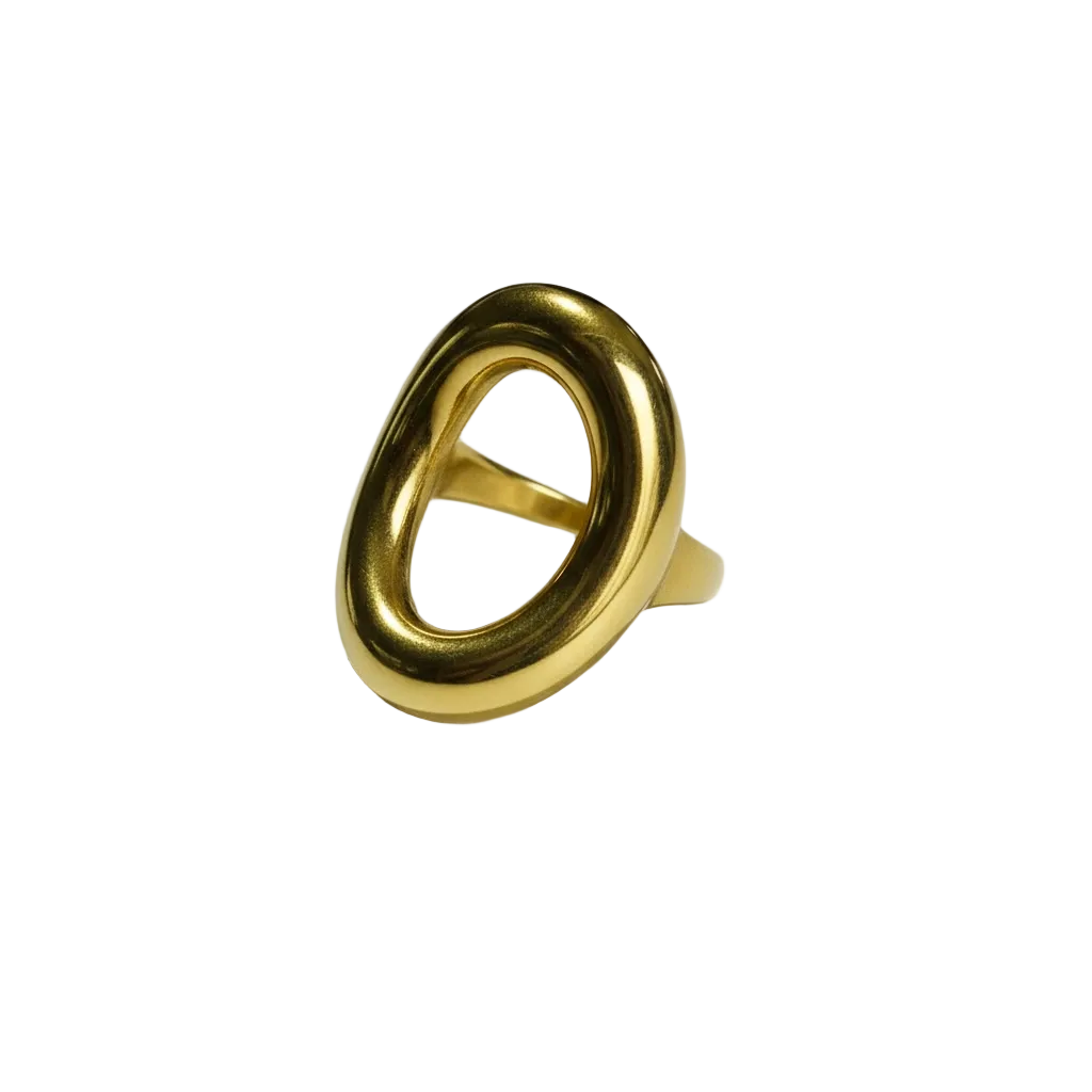 Anillo Dorado Óvalo