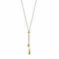 Collar Doble Gota Dorado