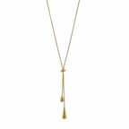 Collar Doble Gota Dorado