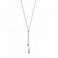 Collar Doble Gota Plateado