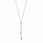 Collar Doble Gota Plateado