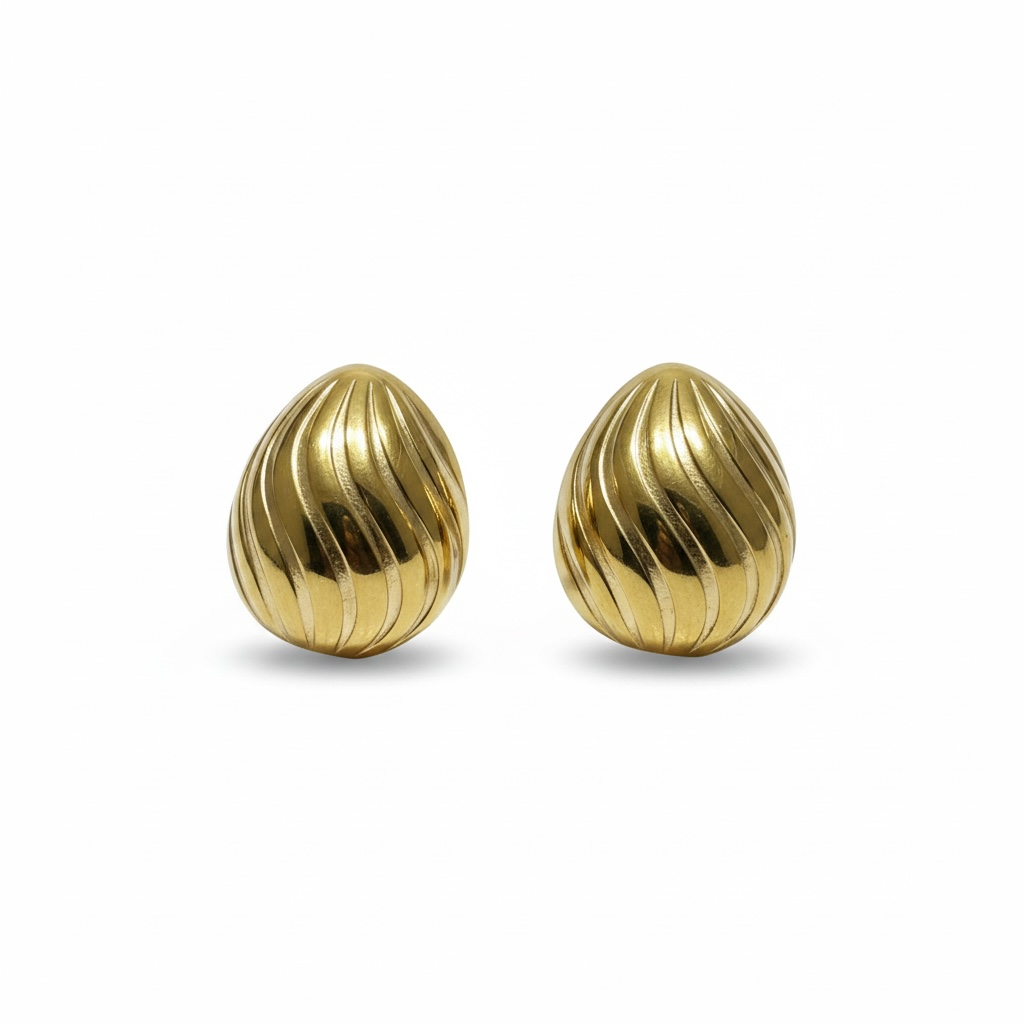 Aretes Gota con Relieve