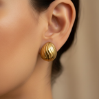 Aretes Gota con Relieve