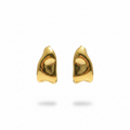 Aretes Dorados Medio Aro Irregular